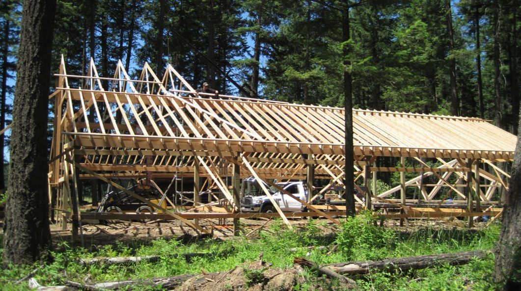 North Woods Homestead barn raising for Mini Jersey cattle